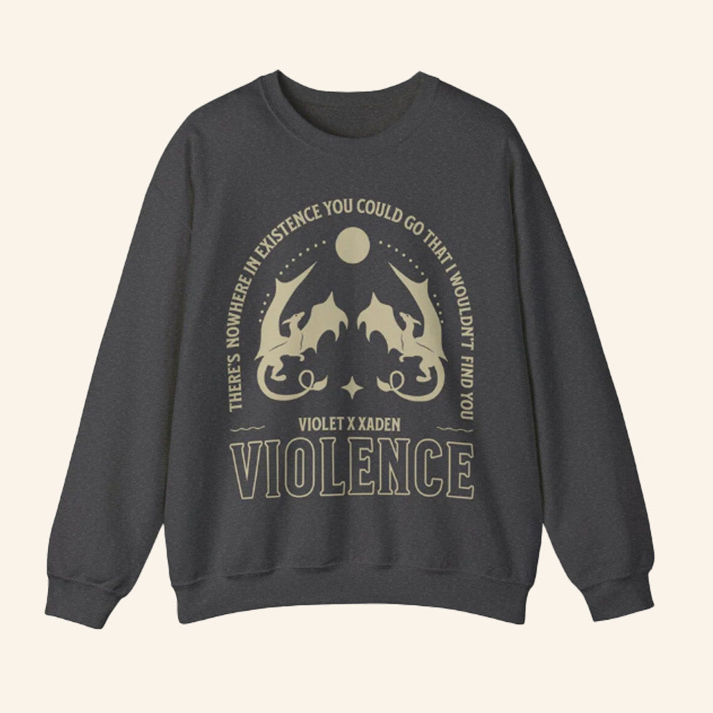 Fourth Wing Merch Violence Sweatshirt Present For Best Friends - Lilybirchmarket
