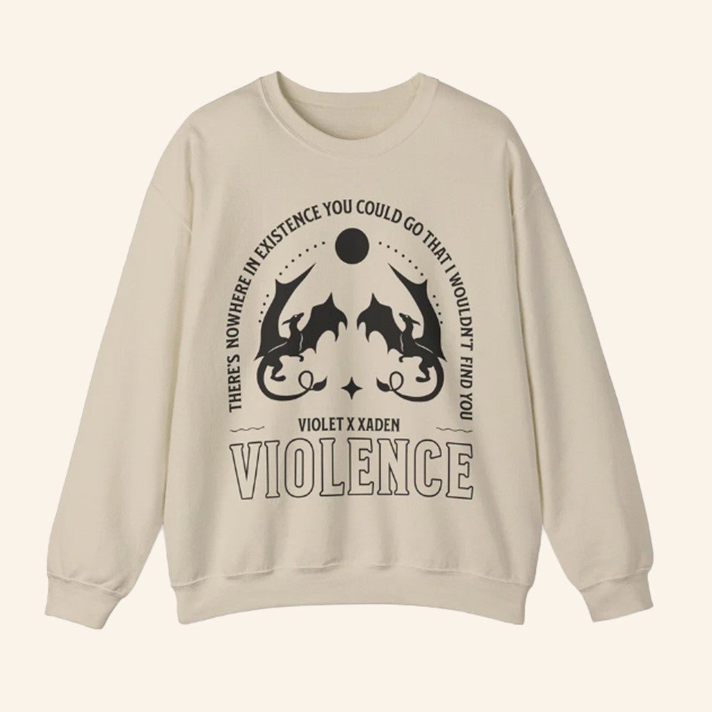 Fourth Wing Merch Violence Sweatshirt Present For Sister - Lilybirchmarket