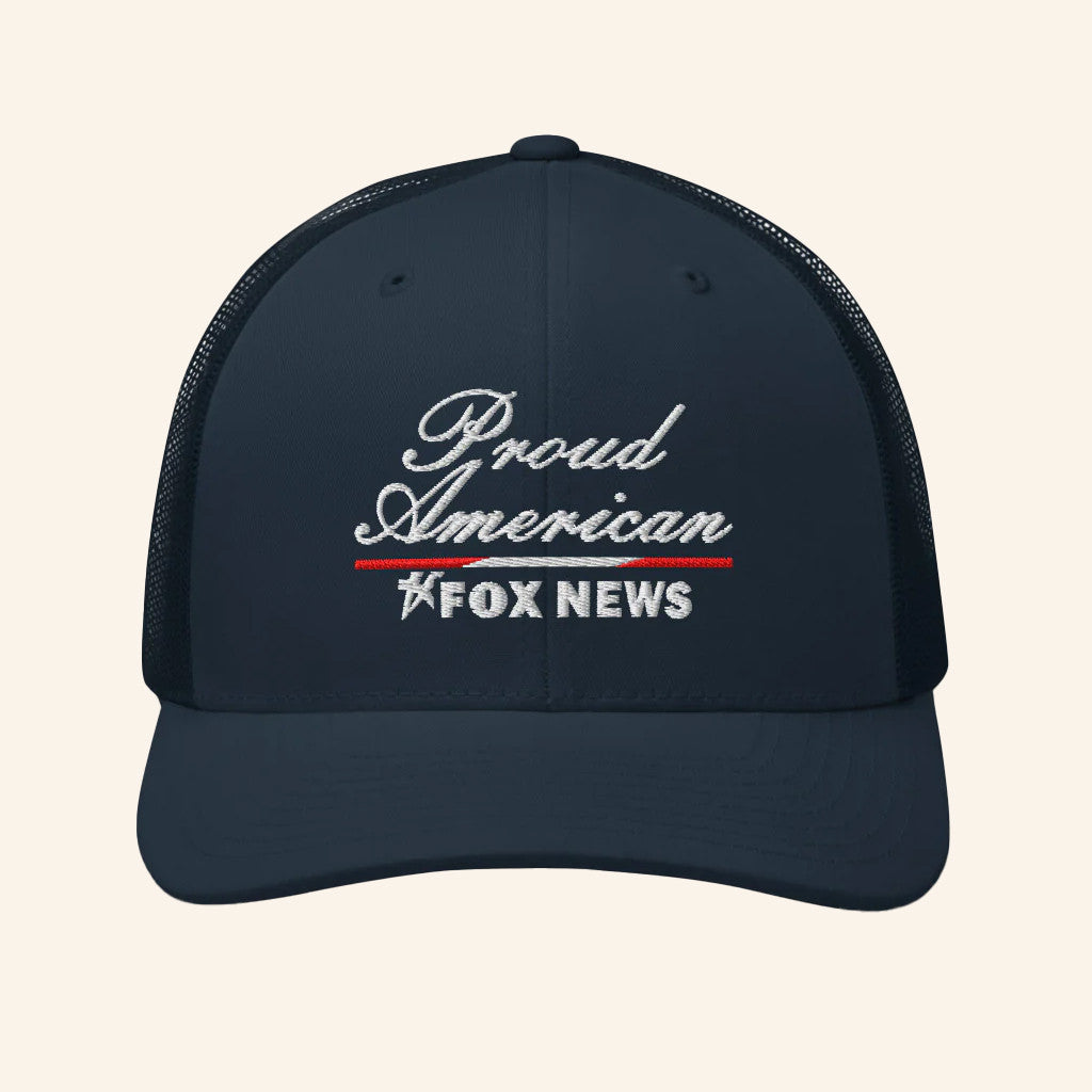 Fox News Merch Fox News Proud American Trucker Hat Patriotic Gifts For Dad - Lilybirchmarket