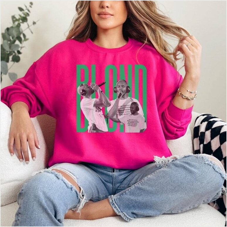 Frank Ocean Blonded Sweatshirt Blonde Inspired Gifts For Him Merch Clothing - Lilybirchmarket