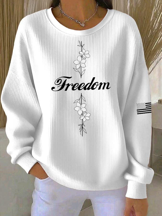 Freedom Charlie Kirk Sweatshirt Freedom Clothing Patriotic Gifts For Women - Lilybirchmarket