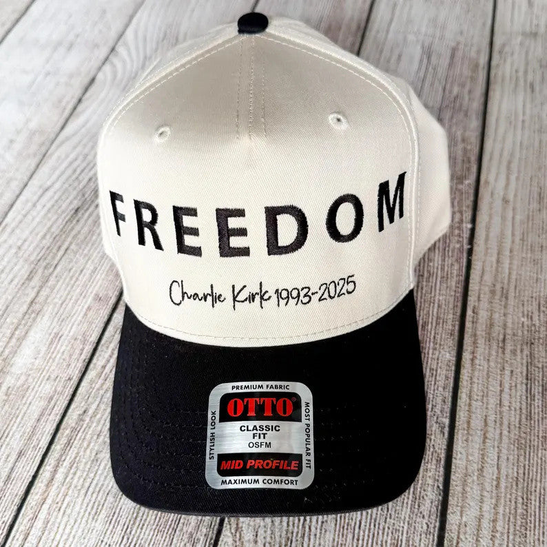 Freedom Hat Embroidered 1993 2025 Charlie Kirk Hat Charlie Kirk Merchandise - Lilybirchmarket
