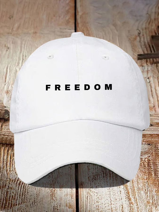 Freedom Hat White Charlie Kirk Shooter Hat Gifts For Patriots - Lilybirchmarket