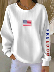 Freedom Sweatshirt USA Flag Charlie Kirk Sweatshirt Gifts For Trump Supporters - Lilybirchmarket