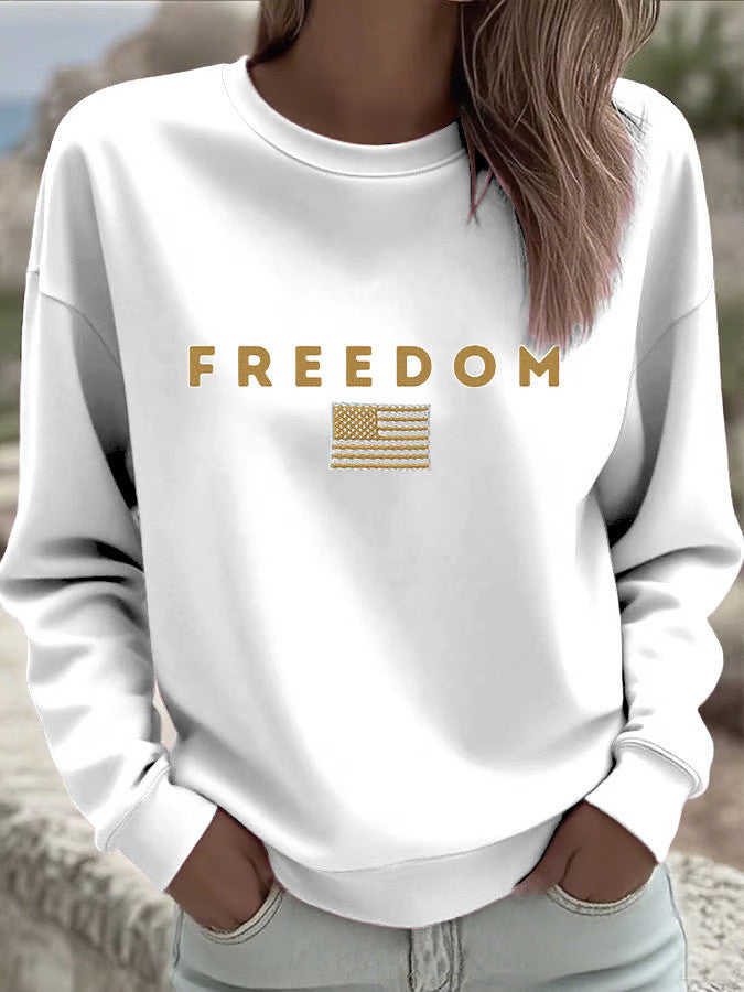 Freedom Sweatshirt White Charlie Kirk Shooters Apparel Gifts For Patriots - Lilybirchmarket