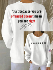 Freedom Sweatshirt White RIP Charlie Kirk Sweatshirt Gifts For Charlie Kirk Memorial - Lilybirchmarket