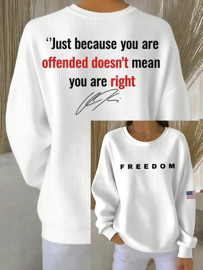 Freedom Sweatshirt White RIP Charlie Kirk Sweatshirt Gifts For Charlie Kirk Memorial - Lilybirchmarket