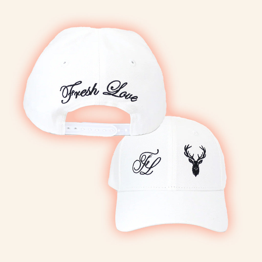Fresh Love Clothing Merch Signature Hat White Embroidered Gifts For Him - Lilybirchmarket