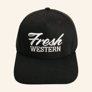 Fresh Western Hat Embroidered Black And White Trucker Hat Present For Dad - Lilybirchmarket