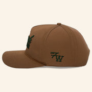 Fresh Western Hat Embroidered Brown And Forest Green Hat Present For Father - Lilybirchmarket