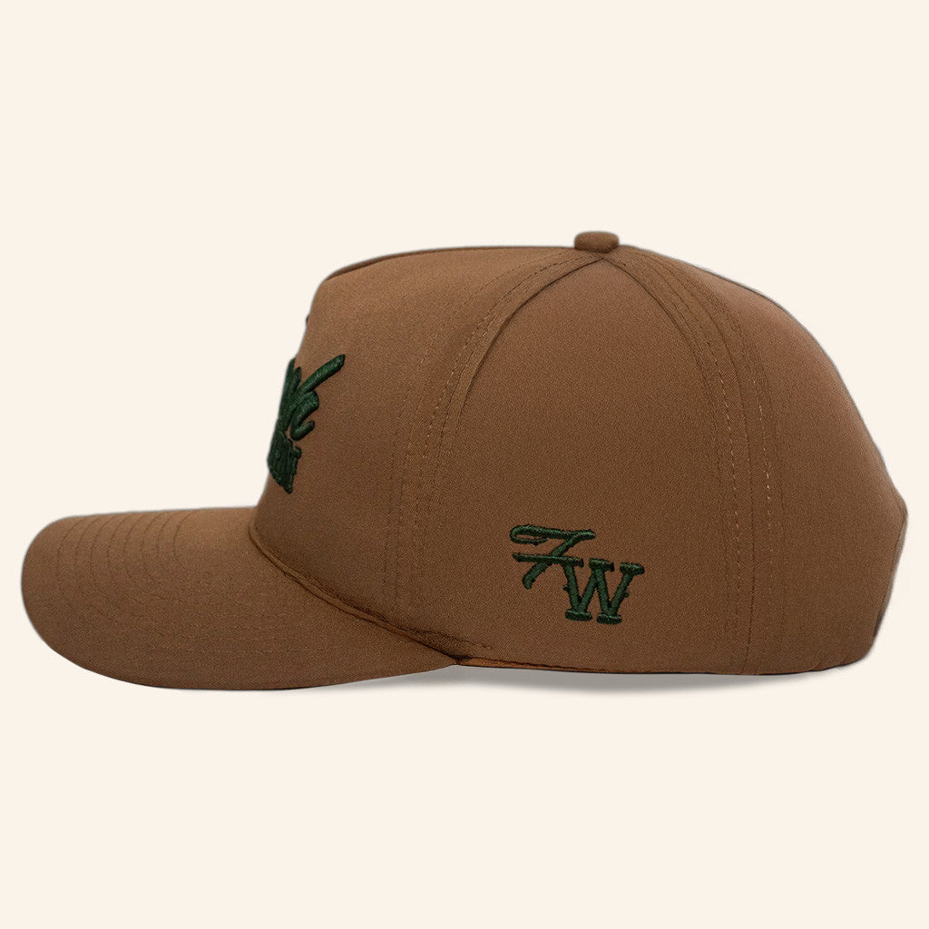 Fresh Western Hat Embroidered Brown And Forest Green Hat Present For Father - Lilybirchmarket