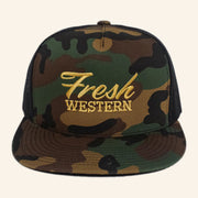 Fresh Western Hat Embroidered Fresh Western Camo Trucker Snapback Hat Presents For Him - Lilybirchmarket
