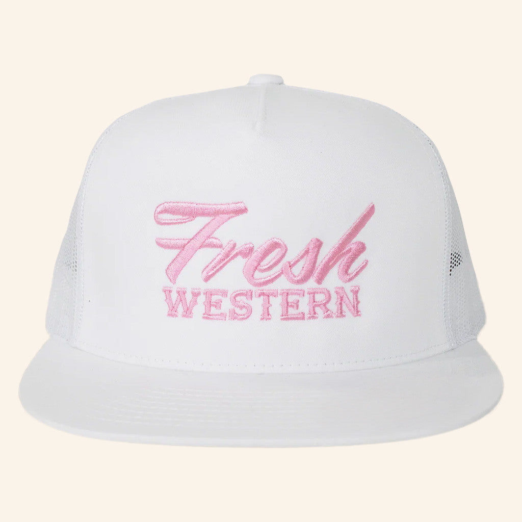 Fresh Western Hat Embroidered Fresh Western Trucker Snapback Hat Gift Ideas For Wife - Lilybirchmarket
