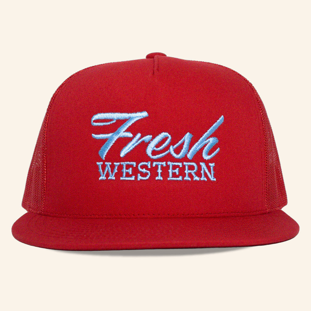 Fresh Western Hat Embroidered FW Trucker Snapback Hat Xmas Gifts For Him - Lilybirchmarket