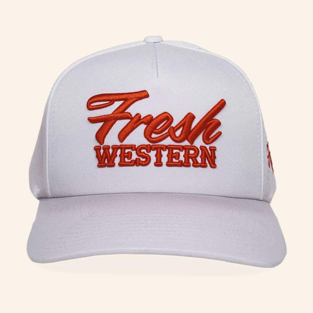 Fresh Western Hat Embroidered FW White Hat Birthday Gift For Him - Lilybirchmarket