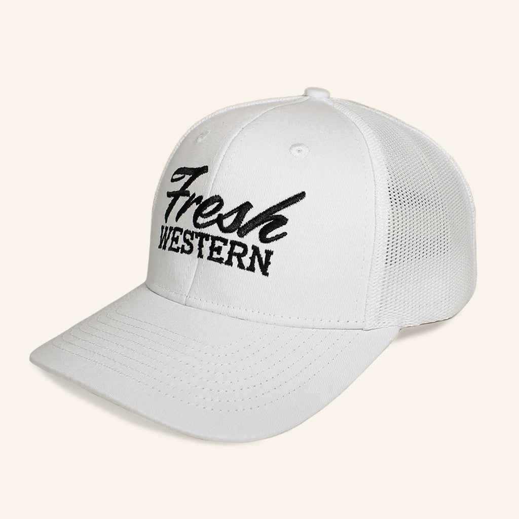 Fresh Western Hat White And Black Embroidered Hat Gifts For Him - Lilybirchmarket