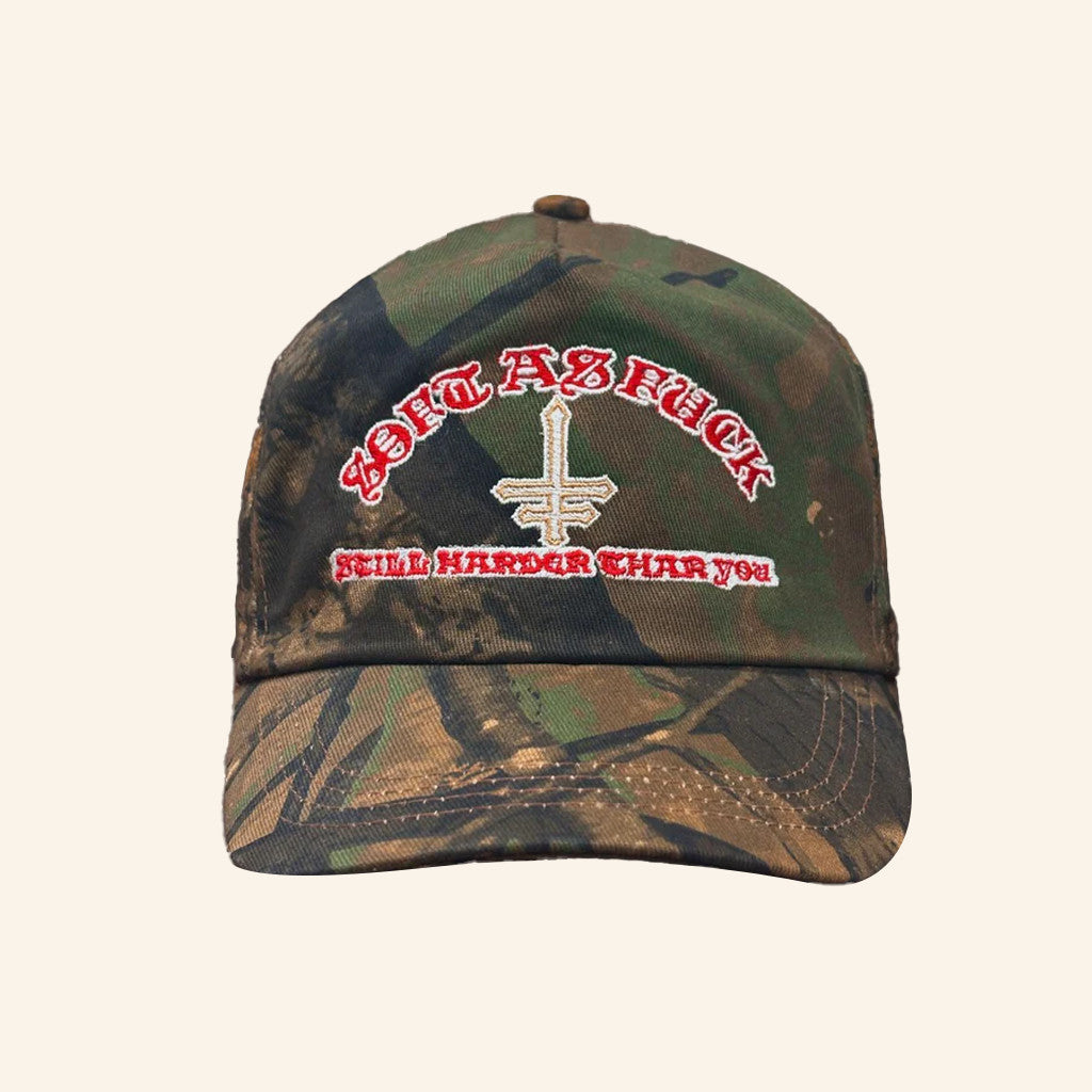 Friends Family Forever Merch Twitching Tongues Soft As Fuck Camo Hat Embroidered Gifts For Fans - Lilybirchmarket