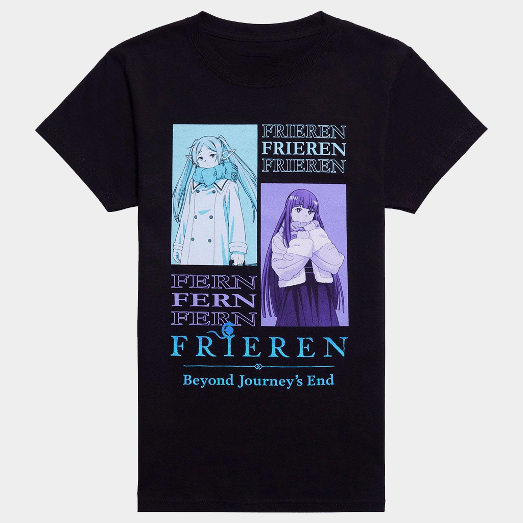 Frieren Merch Frieren Beyond Journey's End Frieren And Fern Boyfriend Fit Girls T-Shirt - Lily Birch Market