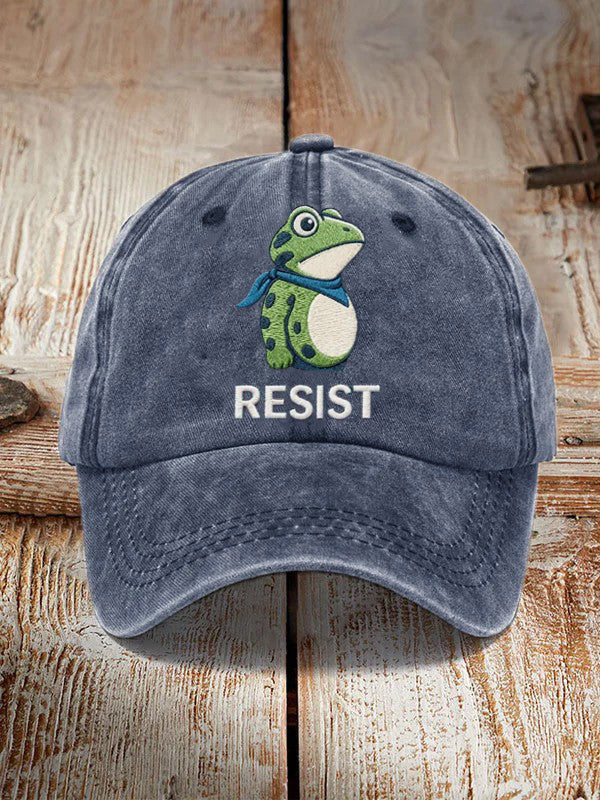 Frog Resist Hat Embroidered No Kings Merch Portland Frogs Hat Gifts for Democracy - Lilybirchmarket