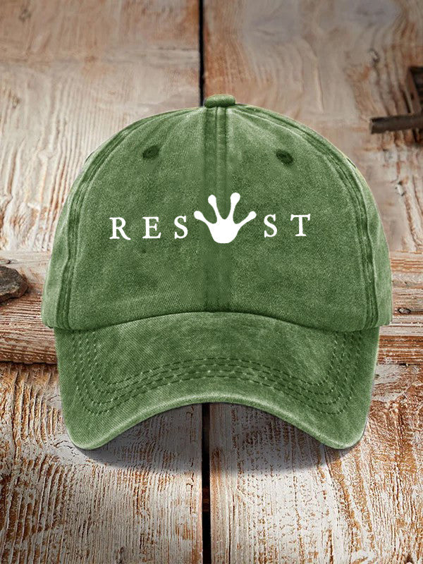 Frog Resist Hat Embroidered Portland Frog Against ICE Hat Gifts for Activists - Lilybirchmarket