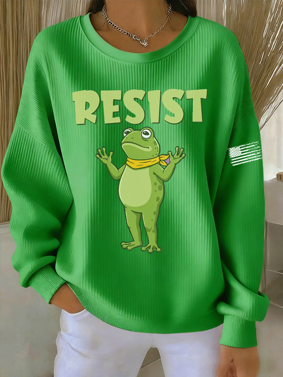 Frog Resist Sweatshirt 8647 No Kings Sweatshirt Portland Frog Merch Gifts For Her - Lilybirchmarket
