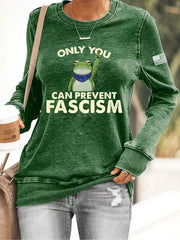 Frog Resist Sweatshirt Only You Can Prevent Fascism Sweatshirt No Kings In America Merch - Lilybirchmarket