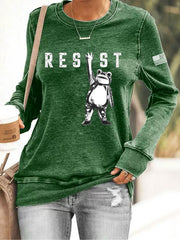 Frog Resist Sweatshirt Portland Frog Protest Sweatshirt No Kings In America Merch Women's - Lilybirchmarket