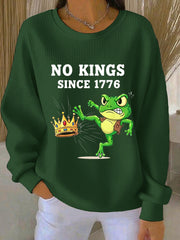Frog Resist Sweatshirt Resist Portland Frog NO KINGS SINCE 1776 Sweatshirt No Kings In America - Lilybirchmarket