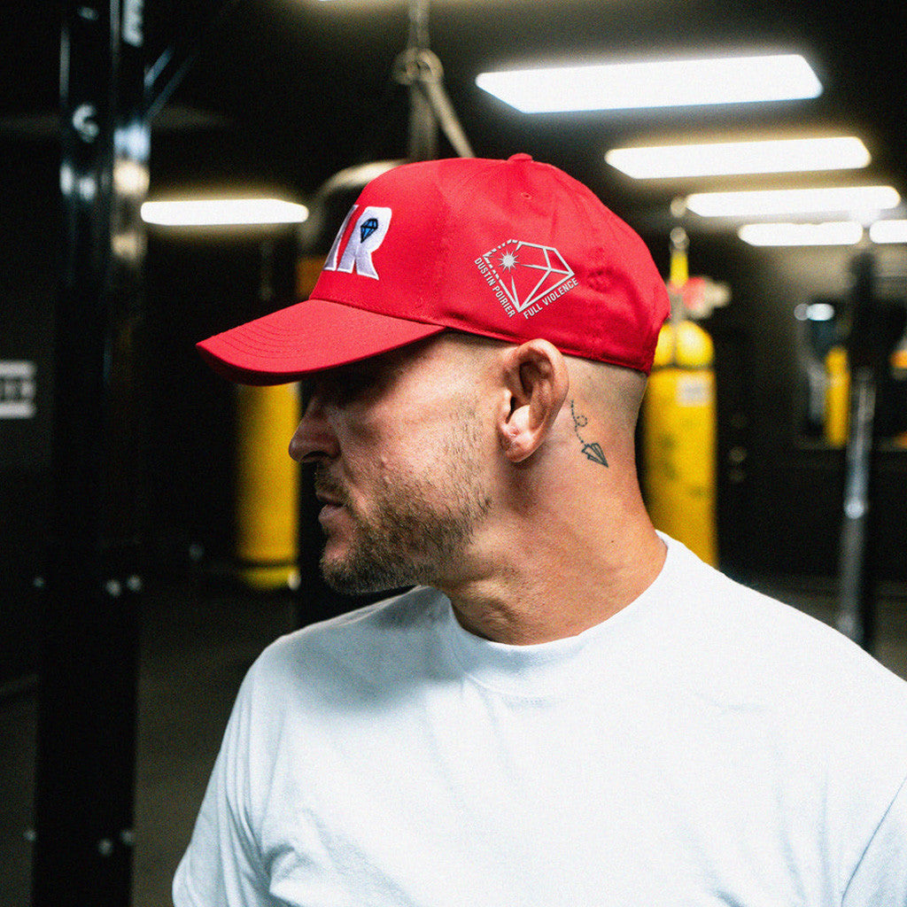 Full Violence X Dustin Poirier Merch War Hat Red Hat Gift For Dad - Lilybirchmarket