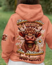 Fun Cow Apparently I Have An Attitude Hoodie Cute Farm Animal Pullover Gift For Cow Lovers - Lilybirchmarket