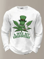  Funny Lucky Shamrock A Wee Bit Highrish Long Sleeve T-Shirt St Patrick'S Day Gifts For Coworkers - TradiViet