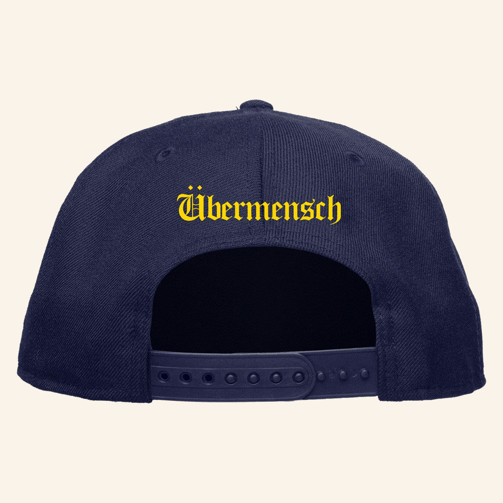 G Dragon Merch Ubermensch Structured Snapback Hat Navy Gifts For Fans - Lilybirchmarket