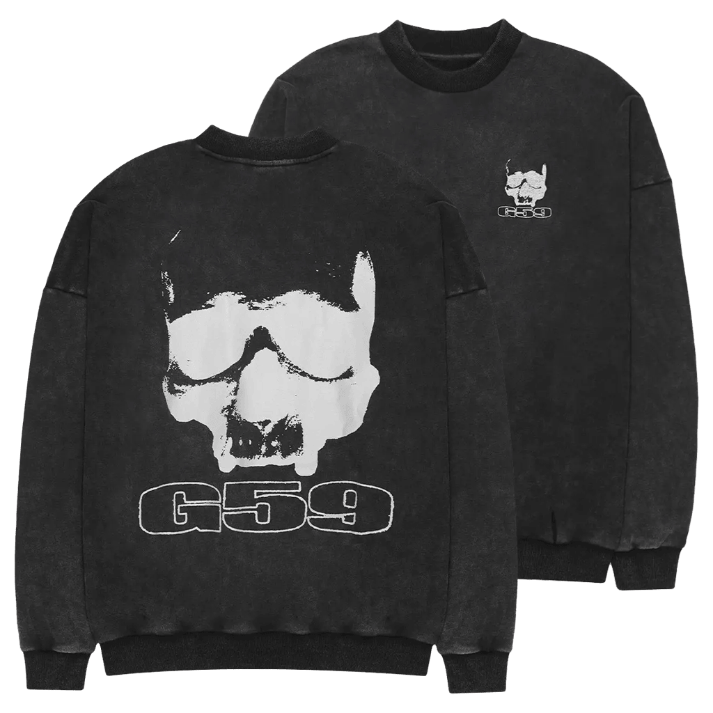 G59 Merch Skull Logo Wash Sweatshirt G59 Crewneck Birthday Gift For Him - Lilybirchmarket