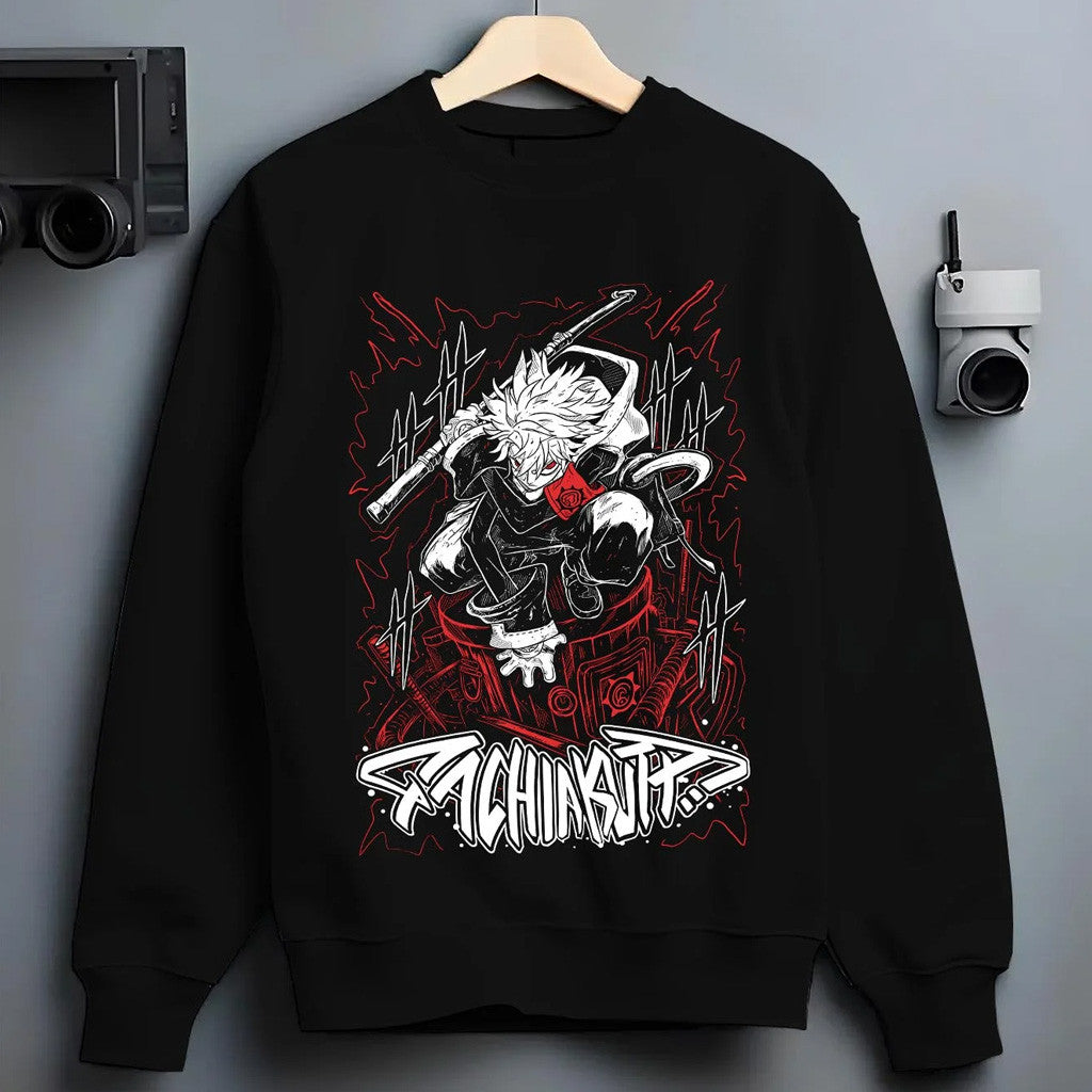 Gachiakuta Merch Rudo Sweatshirt Gachiakuta Sword Combat Stance Crewneck Gifts For Son - Lilybirchmarket