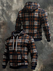 Geometric Patterns Hoodie Plaid Hooded Sweatshirt Streetwear Apparel Father's Day Gifts - Lilybirchmarket