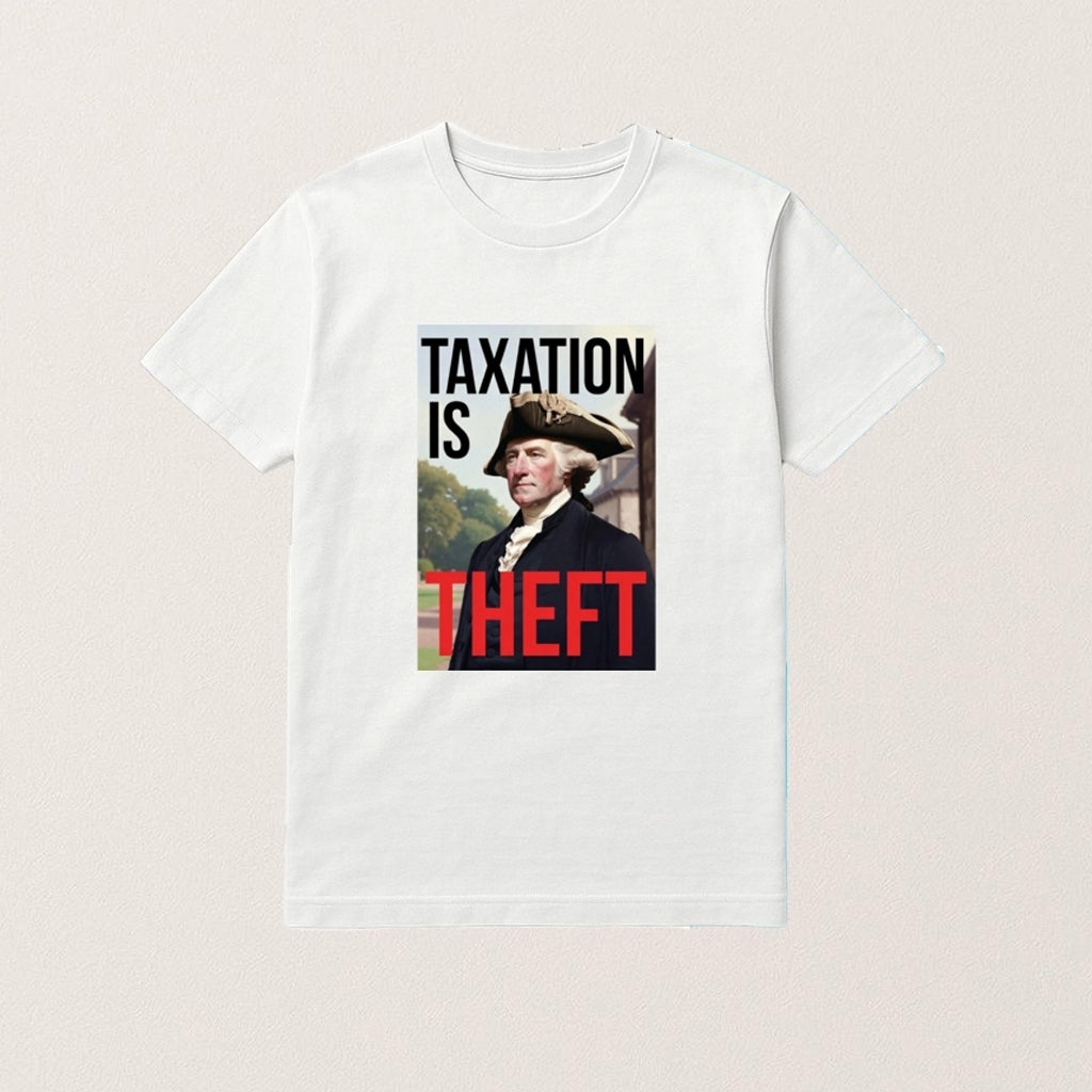 George Washington Taxation Is Theft Shirt Political T-Shirt Gifts For Boyfriend - Lily Birch Market