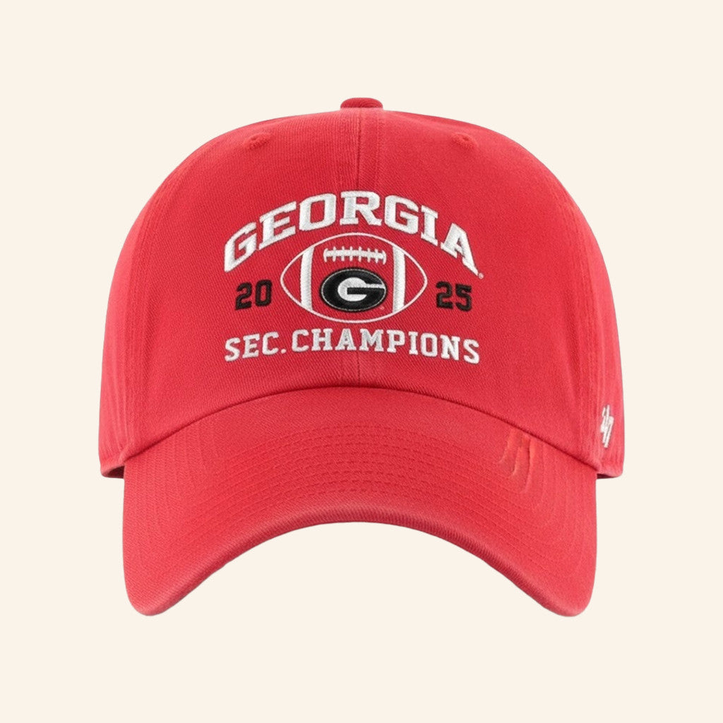 Georgia Football Merch 2025 Sec Champions Embroidered Hat Gifts For Football Lovers - Lilybirchmarket