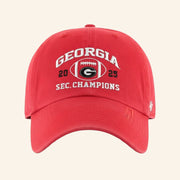 Georgia Football Merch 2025 Sec Champions Embroidered Hat Gifts For Football Lovers - Lilybirchmarket
