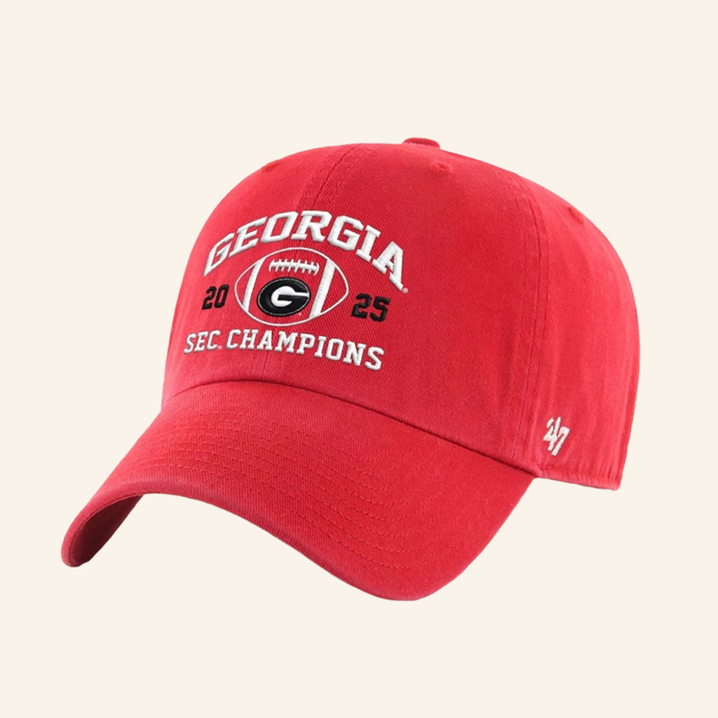 Georgia Football Merch 2025 Sec Champions Embroidered Hat Gifts For Football Lovers - Lilybirchmarket