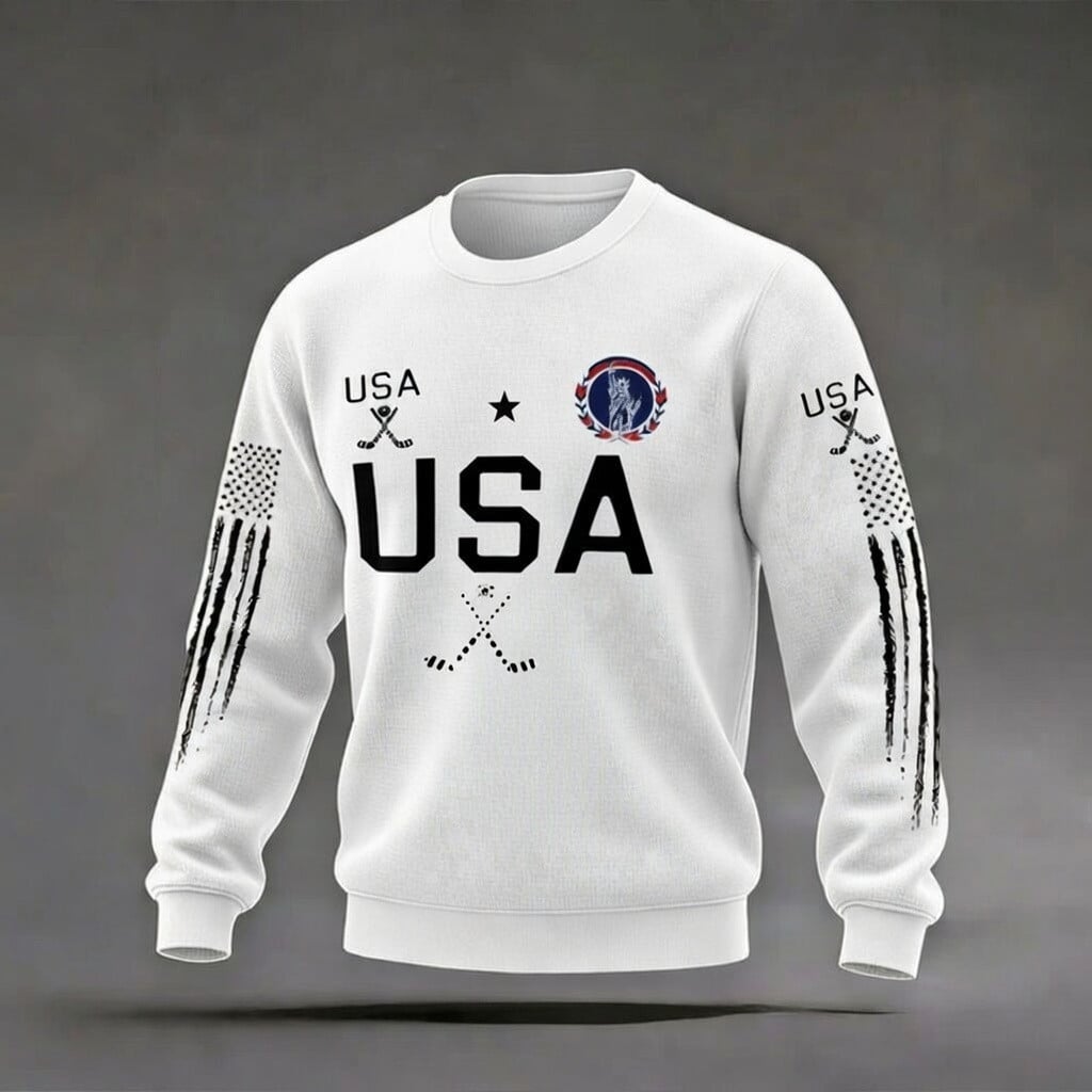 2026 Winter Olympic Ice Hockey Champions Sweatshirt USA Hockey Gold Medal Merch Fan Gift For Him