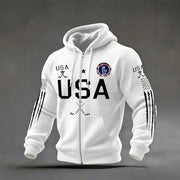 Team USA Hockey 2026 Champions Zip Hoodie USA Hockey Olympic Merch Fan Gift For Men