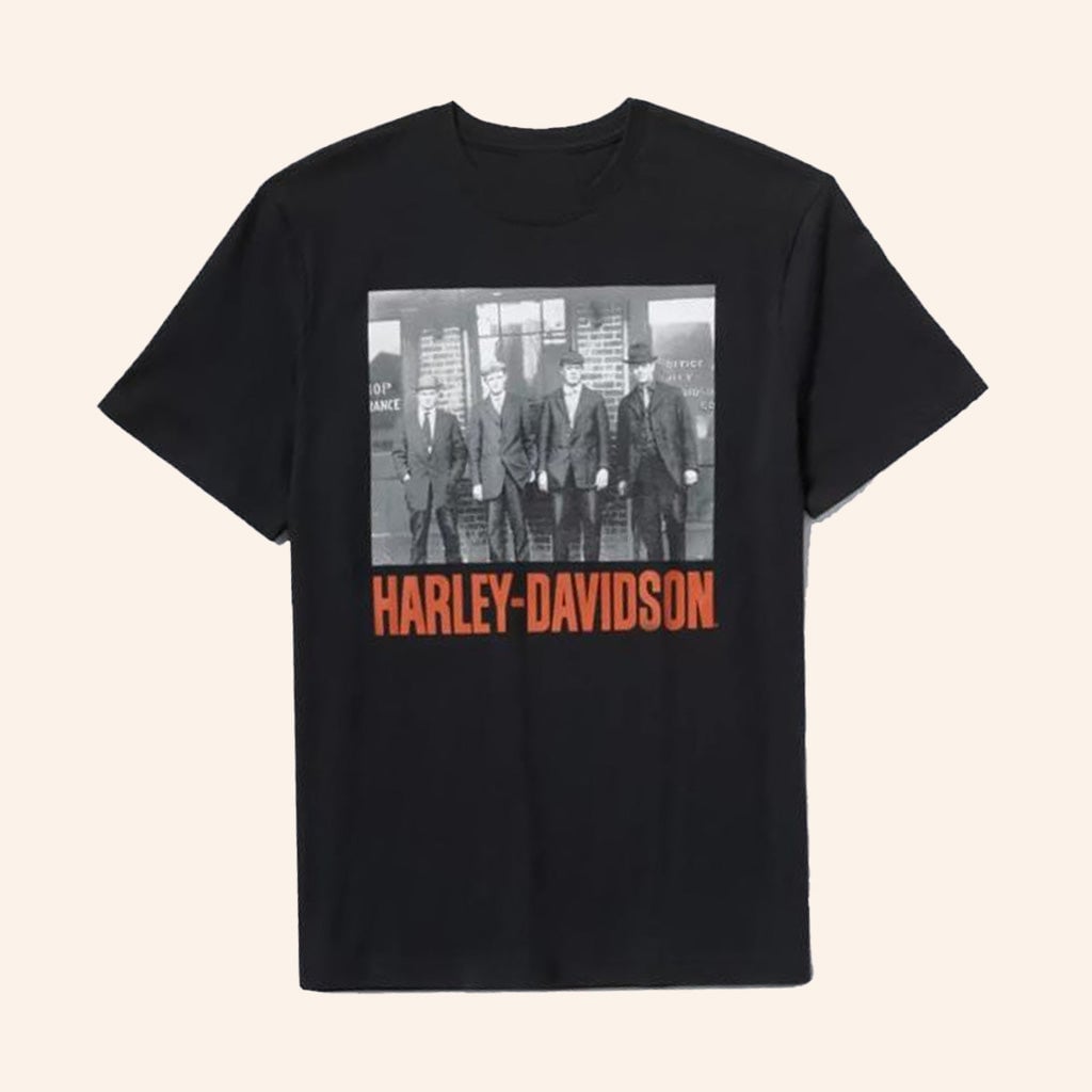 HarleyWorld Chesterfield Merch Harley-Davidson Men s Founders Archival Photo T-Shirt Christmas Presents For Fans
