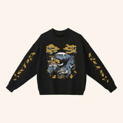 Ghost Of Yotei Merch Atsu Wolf And Mount Fuji Sweatshirt Best Gift For Game Lovers - Lilybirchmarket
