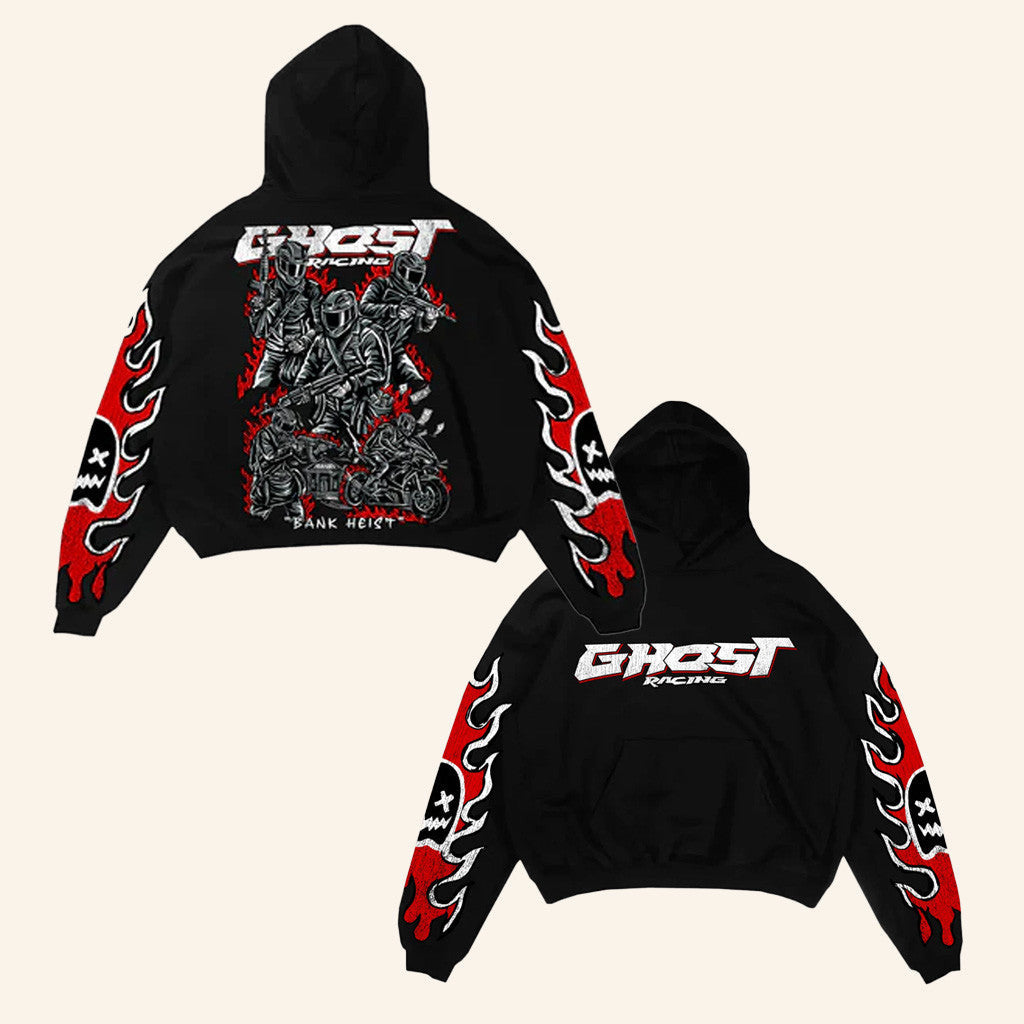 Ghost Racing Merch Bank Heist Black Hoodie Best Gifts For Husband - Lilybirchmarket
