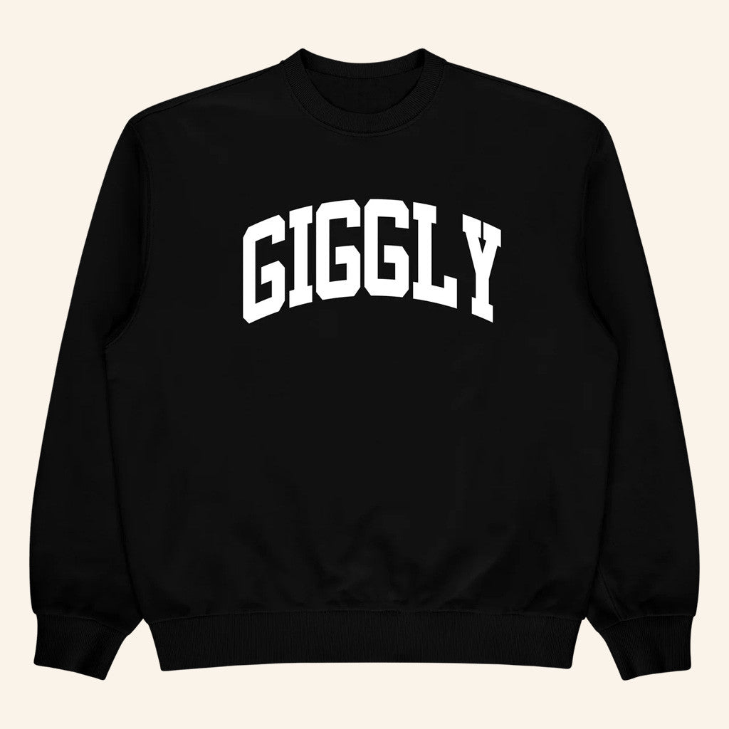 Giggly Squad Merch Collegiate Crewneck Giggly Sweatshirt Christmas Gifts For Sister - Lilybirchmarket