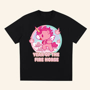 Gloomy Bear Merch Gloomy Year Of The Fire Horse T-Shirt Black Gifts For Sisters - Lily Birch Market