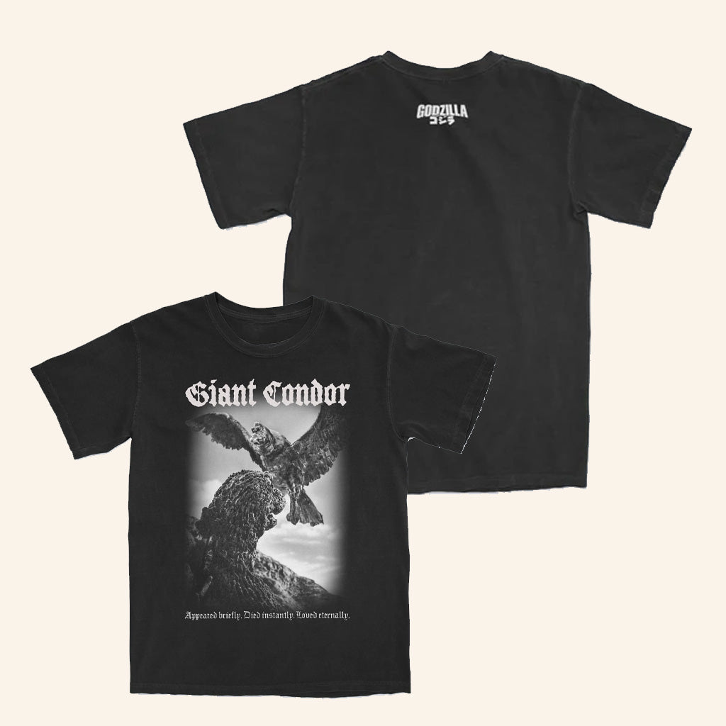 Godzilla Merch Giant Condor Vintage Black T-Shirt Christmas Gifts For Husband - Lily Birch Market