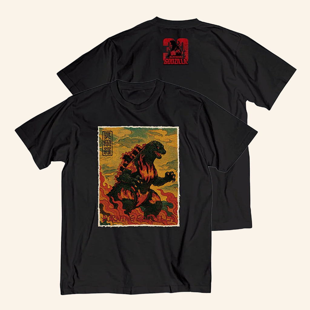 Godzilla Merch Godzilla Vs Destoroyah 30Th Anniversary Scene Illustration T-Shirt Gifts For Fan - Lily Birch Market