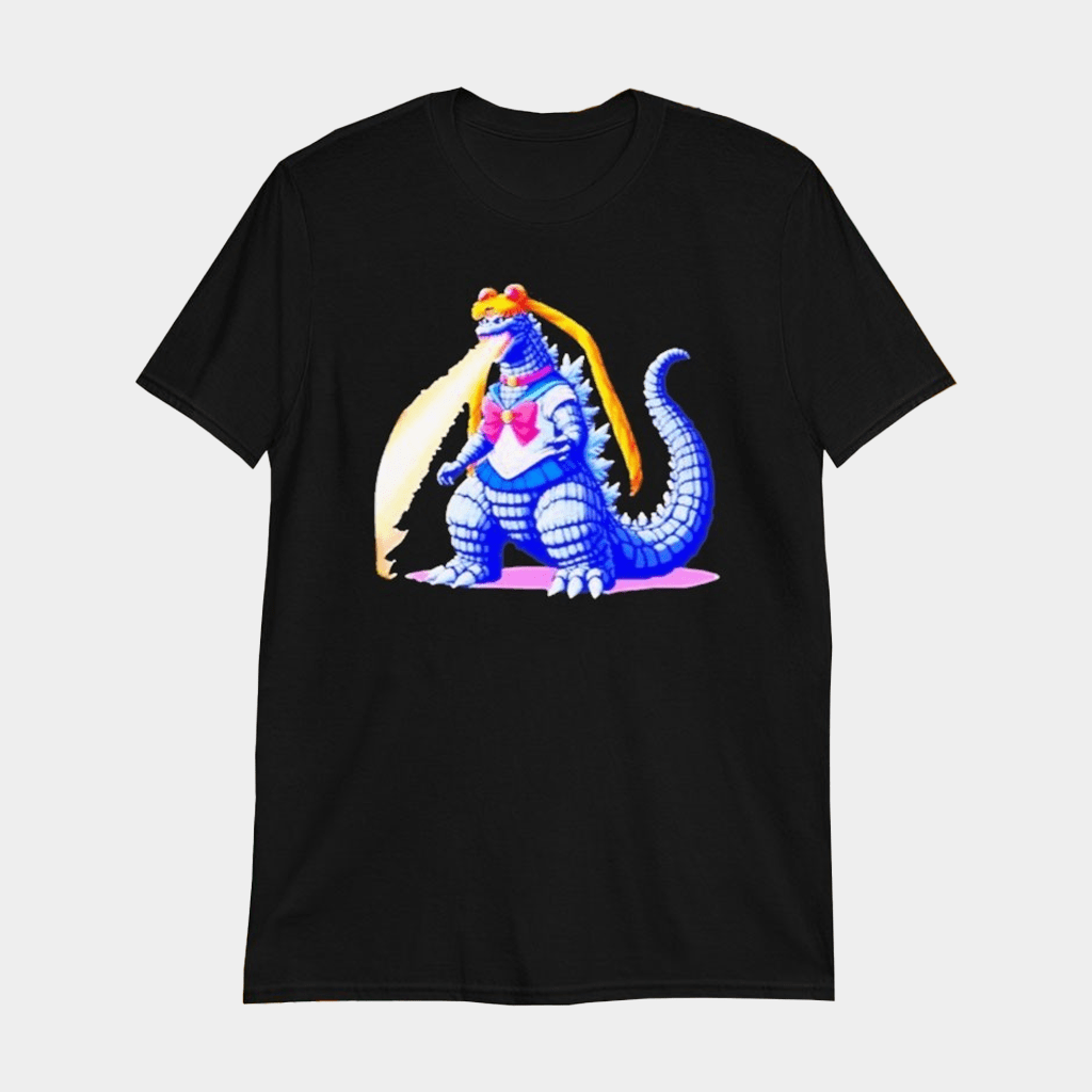 Godzilla X Sailor Moon T-Shirt Birthday Presents For Boyfriend - Lily Birch Market