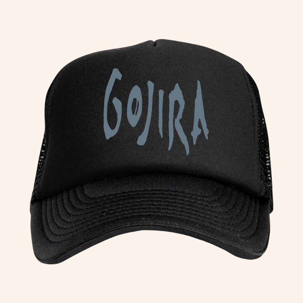 Gojira Merch Blue Logo Trucker Hat Black Gojira Hat Gifts For Band Fans - Lilybirchmarket